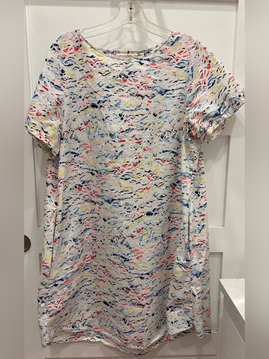 COS Dresses & Skirts - COS Multicolor Brushstroke Print Top in White, Navy, Yellow, Red